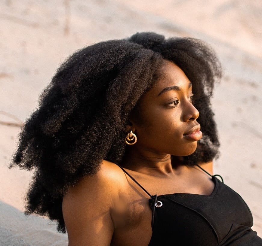 woman with low porosity hair